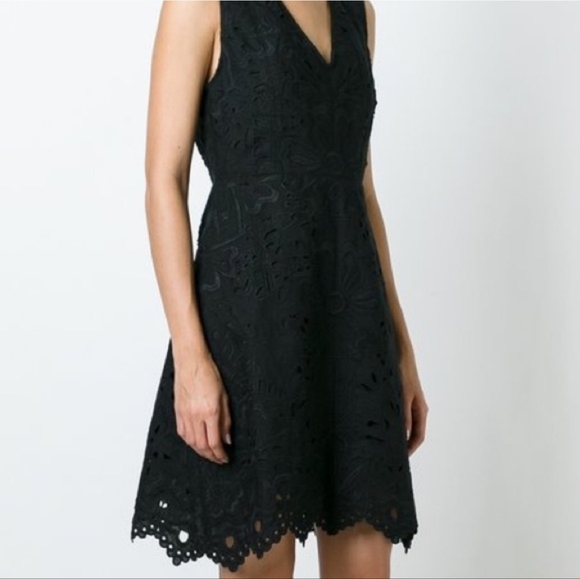 Theory Jemion Eyelet Black Dress - Picture 2 of 11